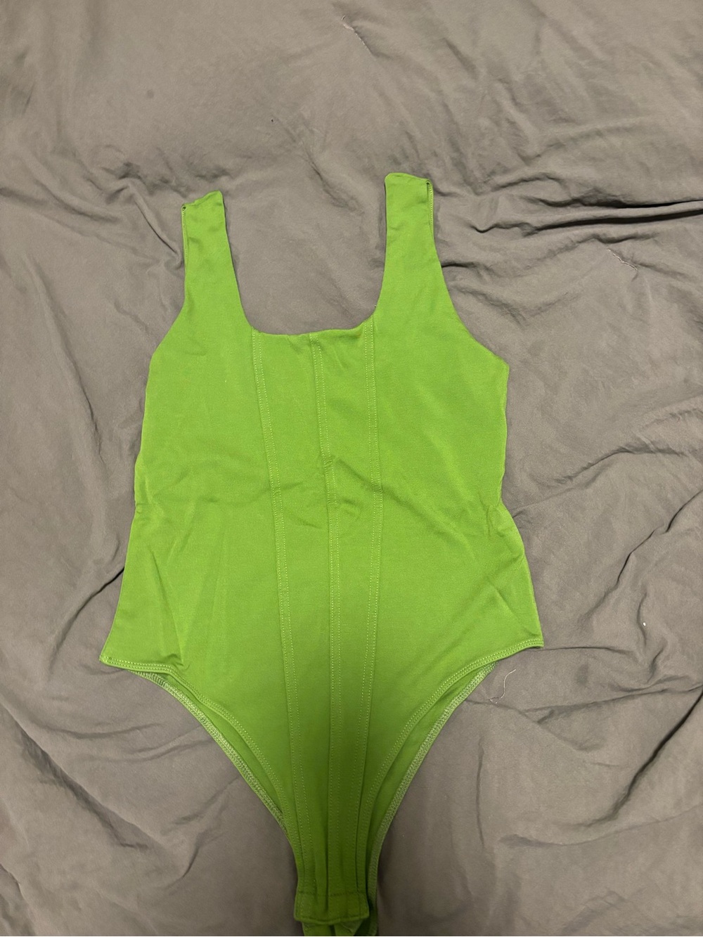 a new day Lime Green Scoop Neck Bodysuit